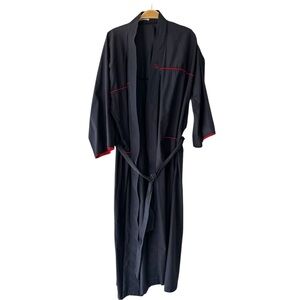 VTG Christian Dior Monsieur Robe Mens One Size Blue Red Belted Logo Classic 80s